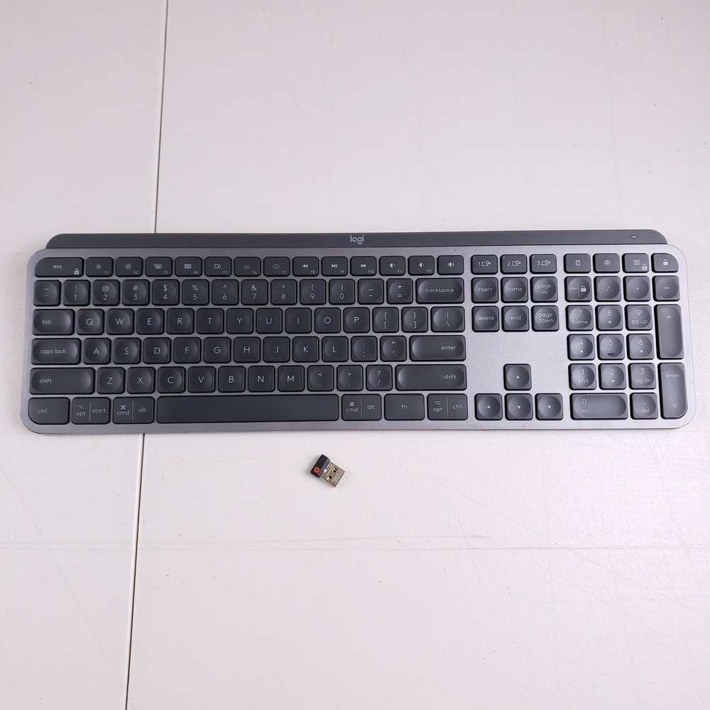 Logitech MX Keys Wireless Illuminated Keyboard YR0073 Space Gray with Receiver